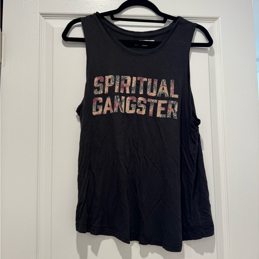 Spiritual Gangster Black Tank Top Size L